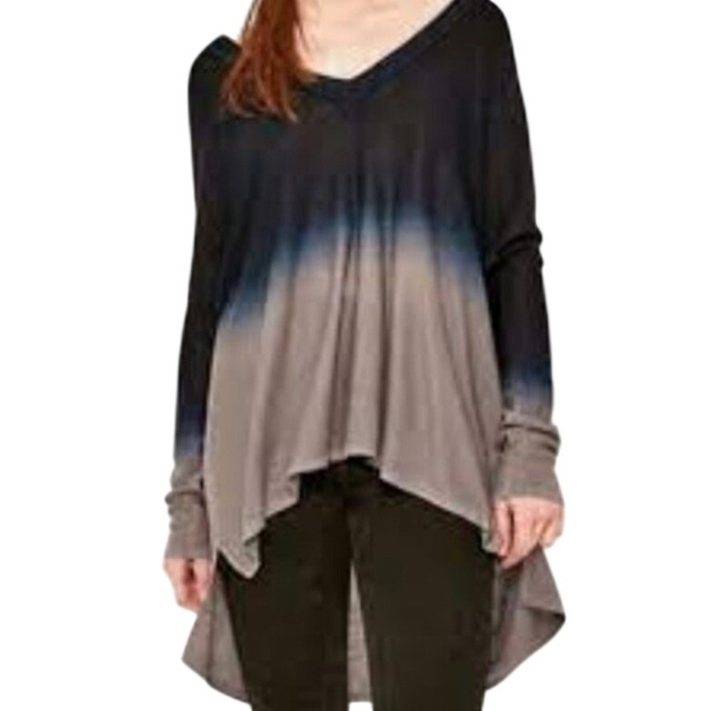 PINS & NEEDLES Ombre Dip Dye OVERSIZED SWEATER TOP High-Low URBAN OUTFitters M